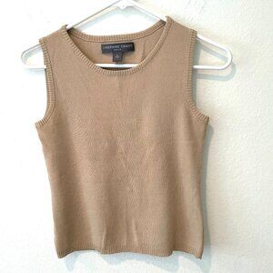 Josephine Chaus Women's Sleeveless Knit Top  Tan/Beige  Size: P